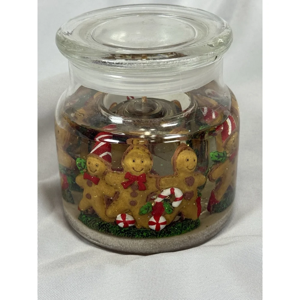 Christmas Gingerbread Men GEL Candle Gerson International NEW Gingerbread Man